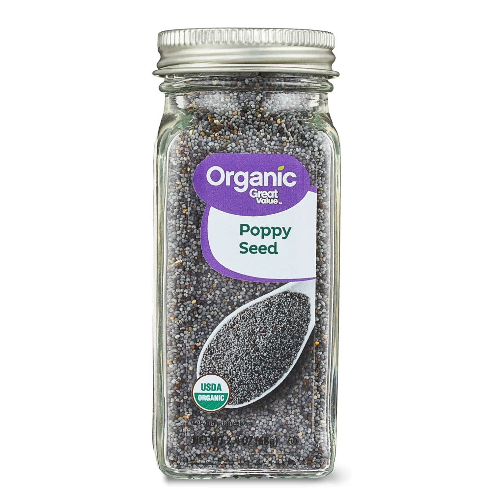 Great-Value-Organic-Poppy-Seeds-2-4-oz_70957780-9c36-45f4-a34d-8fafb8a7eb50.df2001db2a4e80a073d794c672a96108-1